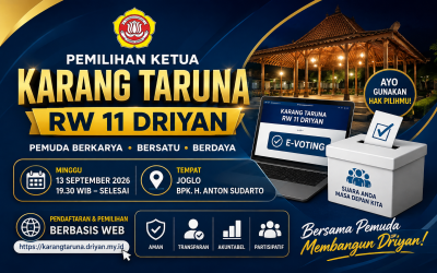 Timeline Pemilihan Ketua Karang taruna RW 11 Driyan