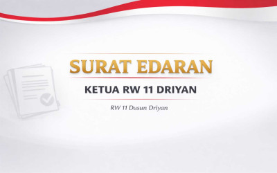 Konsep Surat Edaran RW 11 Driyan Tentang Tata Cara Pengajuan Bantuan Di Wilayah RW 11 Driyan